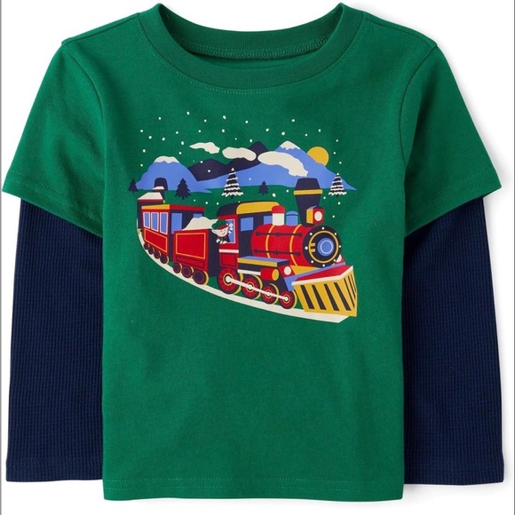 Other - Children's Green Train Adventure Long Sleeve Tee​